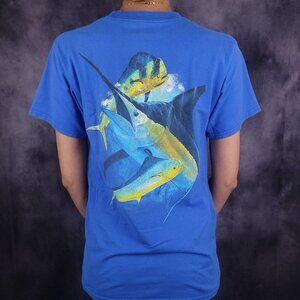 Guy Harvey fish fishing dad style nature pocket shirt